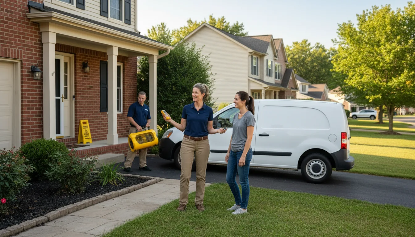Residential water damage restoration in Dobson, NC